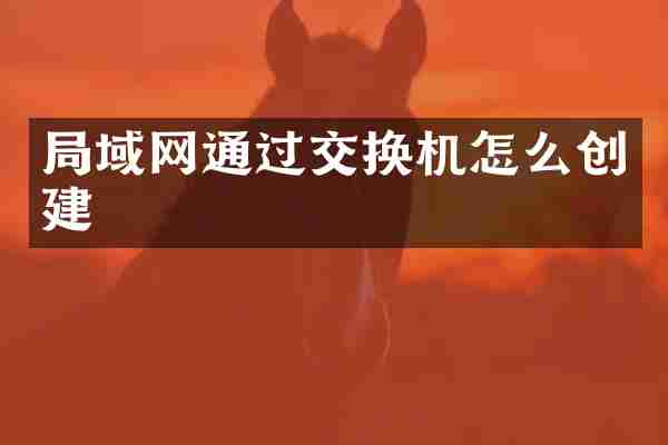 局域网通过交换机怎么创建
