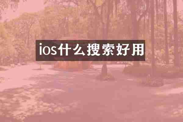 ios什么搜索好用