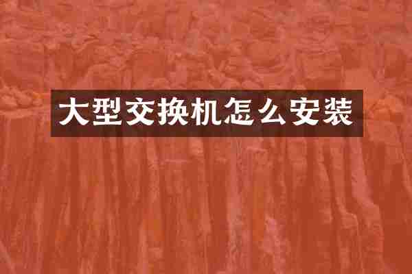 大型交换机怎么安装