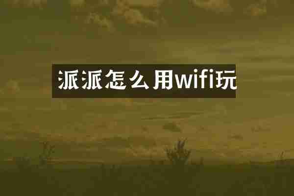派派怎么用wifi玩