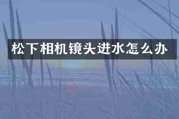 相机镜头进水怎么办
