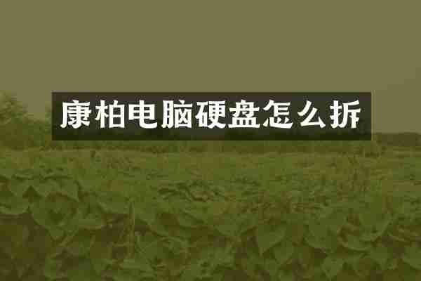 康柏电脑硬盘怎么拆