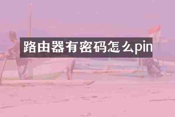 路由器有密码怎么pin