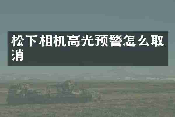 相机高光预警怎么取消