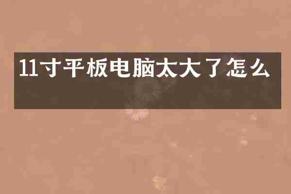 11寸平板电脑太大了怎么办