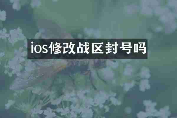 ios修改战区封号吗