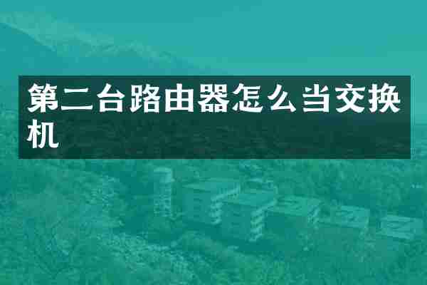 第二台路由器怎么当交换机