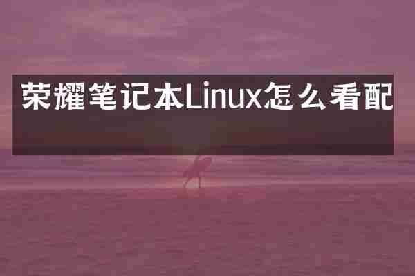 荣耀笔记本Linux怎么看配置