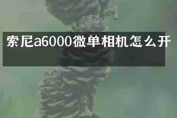 a6000微单相机怎么开机