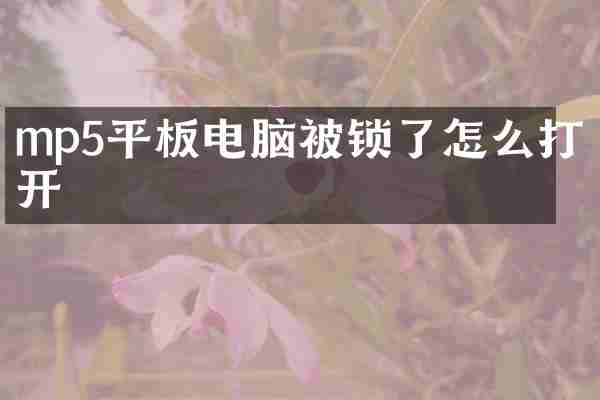 mp5平板电脑被锁了怎么打开