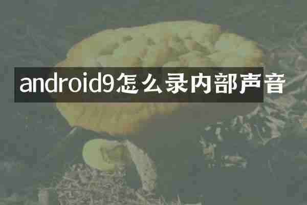 android9怎么录内部声音