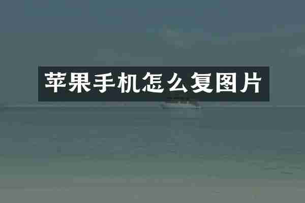 苹果手机怎么复图片