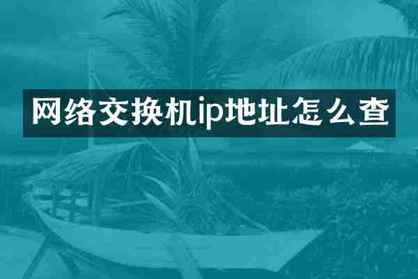 网络交换机ip地址怎么查