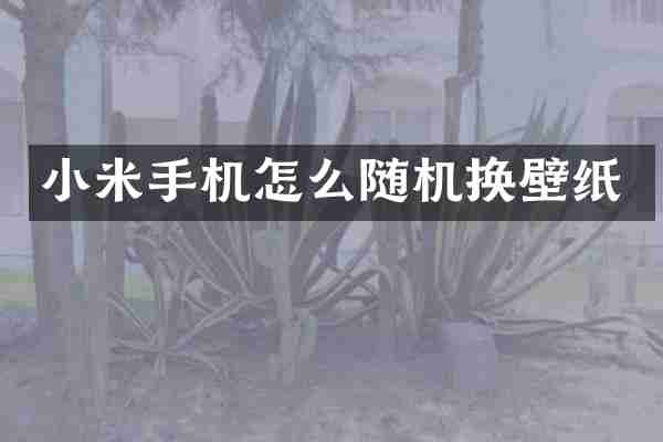 小米手机怎么随机换壁纸