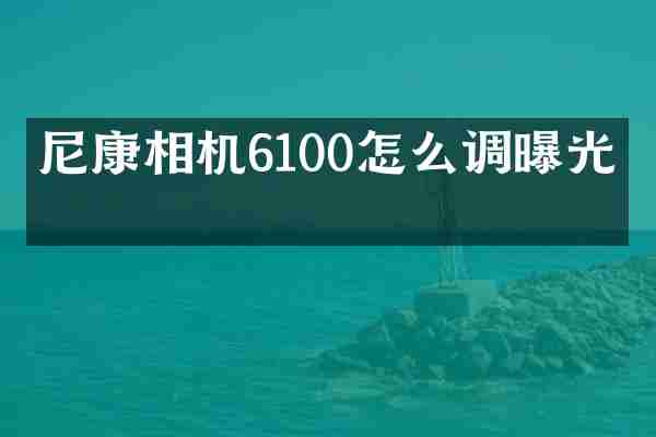 尼康相机6100怎么调曝光度