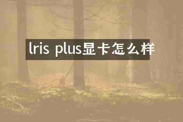 lris plus显卡怎么样