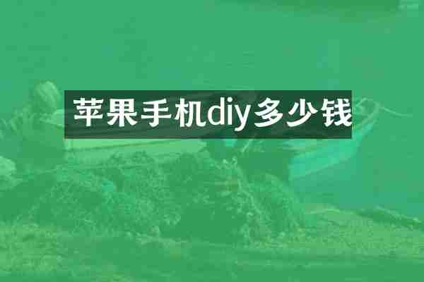 苹果手机diy多少钱