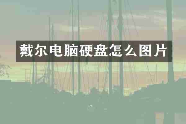 戴尔电脑硬盘怎么图片