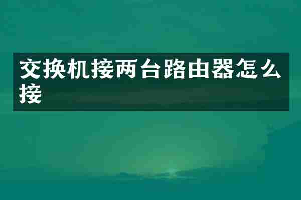 交换机接两台路由器怎么接