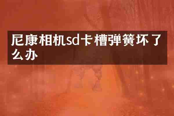 尼康相机sd卡槽弹簧坏了怎么办