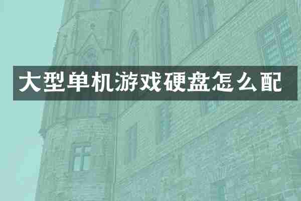 大型单机游戏硬盘怎么配