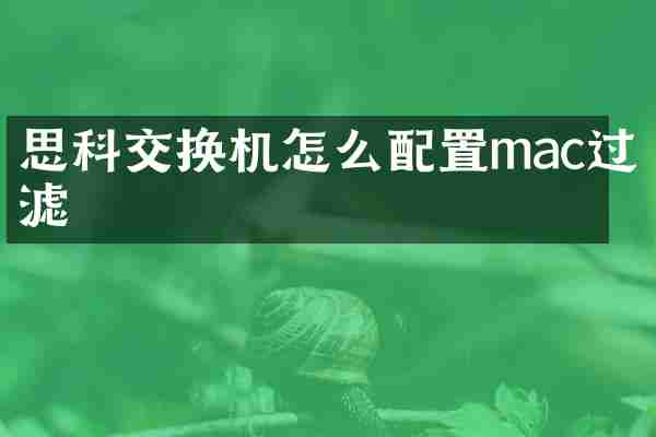 思科交换机怎么配置mac过滤