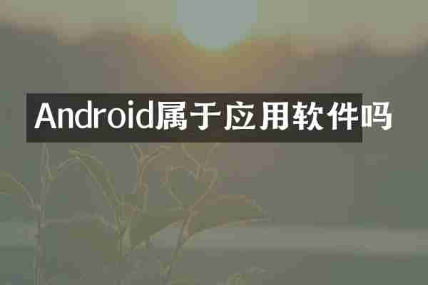 Android属于应用软件吗