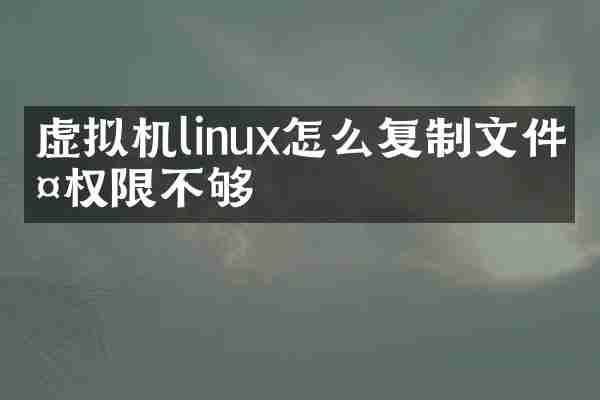 虚拟机linux怎么复制文件夹权限不够