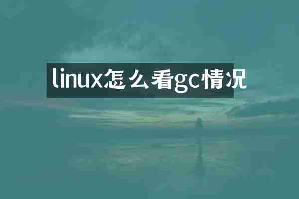 linux怎么看gc情况