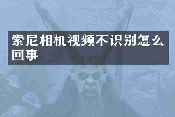 相机视频不识别怎么回事