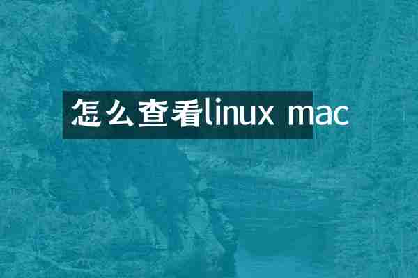 怎么查看linux mac