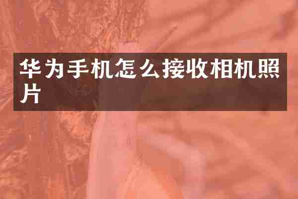 华为手机怎么接收相机照片