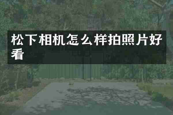 相机怎么样拍照片好看