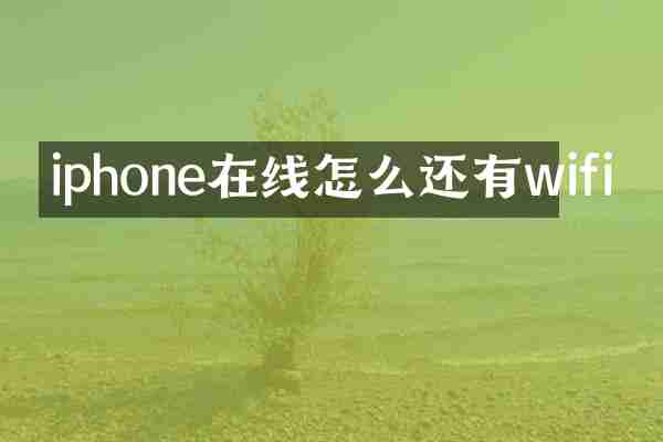 iphone在线怎么还有wifi