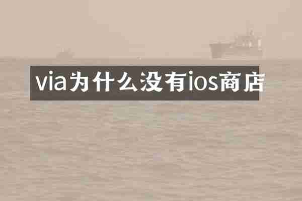 via为什么没有ios商店