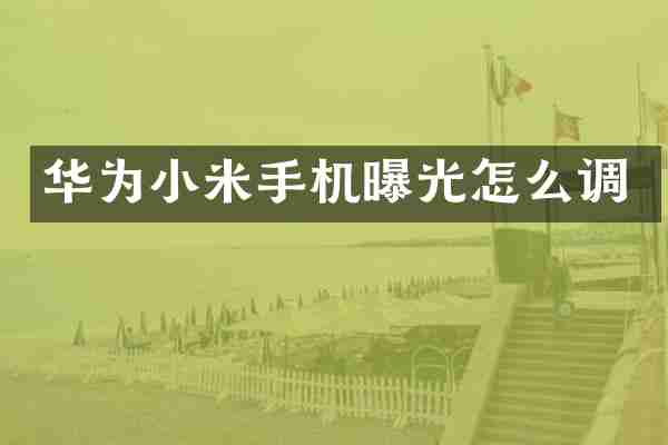 华为小米手机曝光怎么调