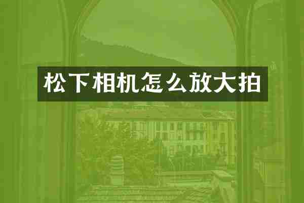 相机怎么放大拍