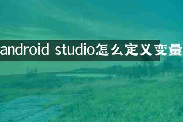 android studio怎么定义变量