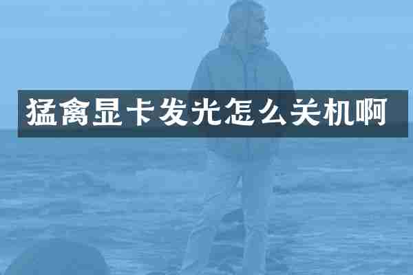 猛禽显卡发光怎么关机啊
