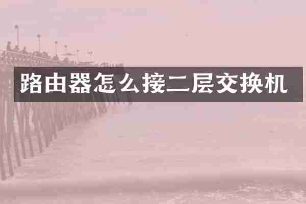 路由器怎么接二层交换机