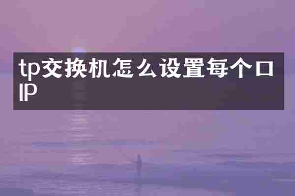 tp交换机怎么设置每个口的IP