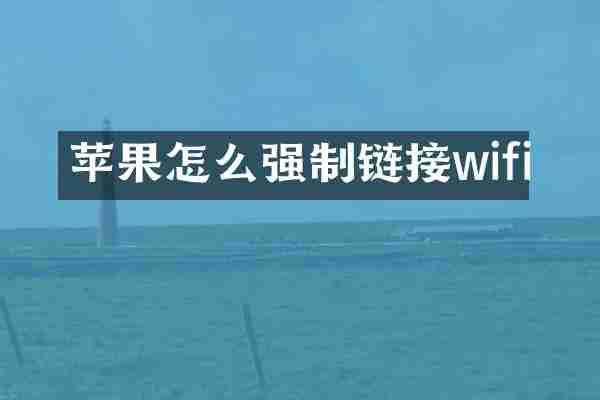 苹果怎么强制链接wifi