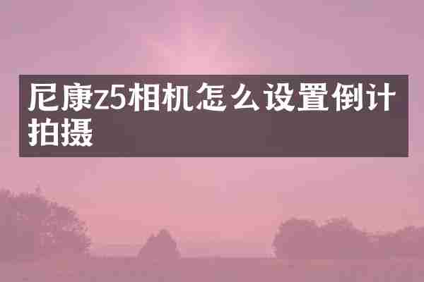 尼康z5相机怎么设置倒计时拍摄