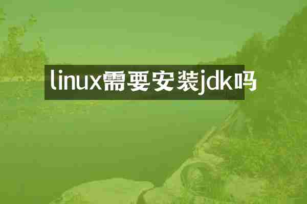 linux需要安装jdk吗