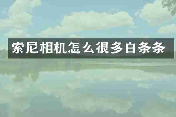 相机怎么很多白条条