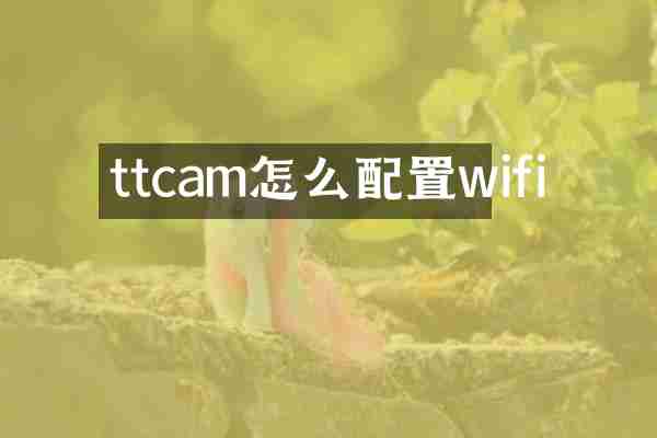 ttcam怎么配置wifi