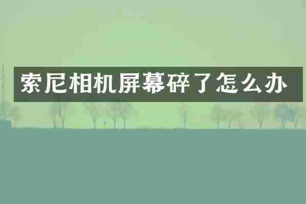 相机屏幕碎了怎么办