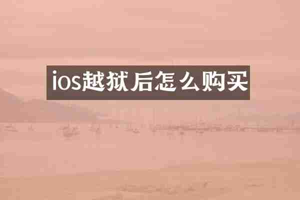 ios越狱后怎么购买