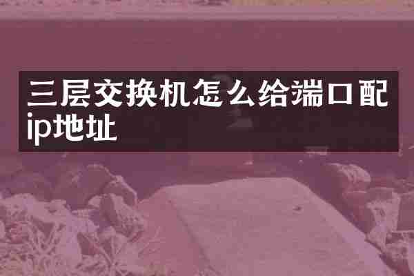 三层交换机怎么给端口配ip地址