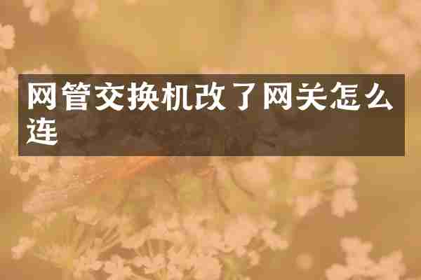 网管交换机改了网关怎么连
